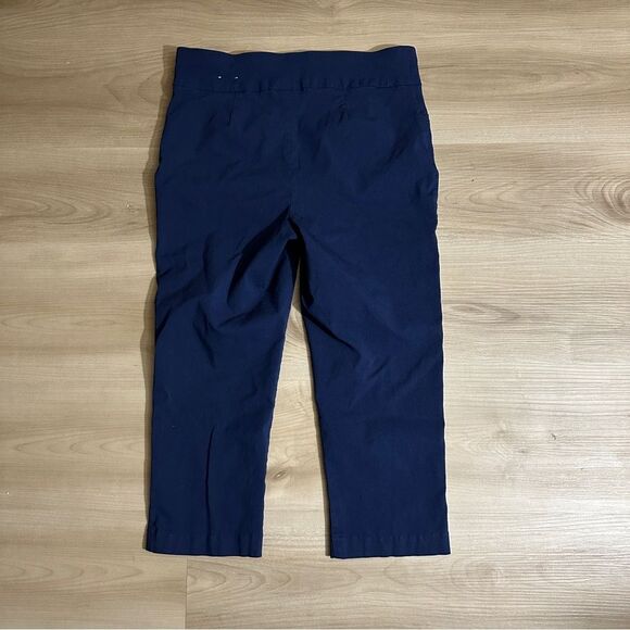 Chico's Fabulously Slimming Navy Blue Perfect Stretch Capri Casual Pants Sz‎ 0.5 - Picture 6 of 8